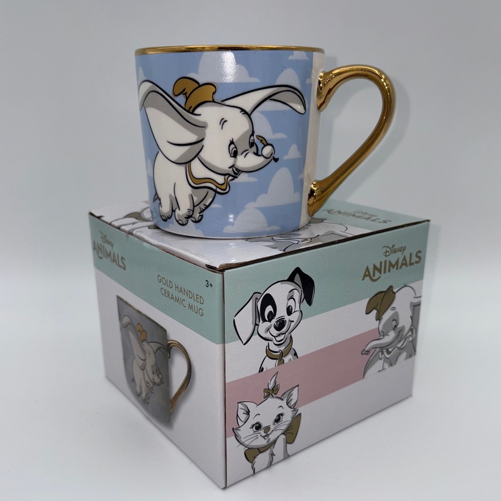 Disney Animals DUMBO Gold Handled Ceramic Mug